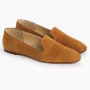 JCrew Camel Suede Loafers Flats